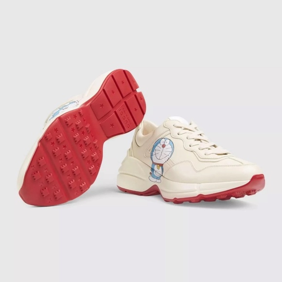 SOLD!!- GUCCI X DORAEMON RHYTON SNEAKER - IVORY-SIZE 36(6)- NEW WITH BOX - Picture 3 of 14